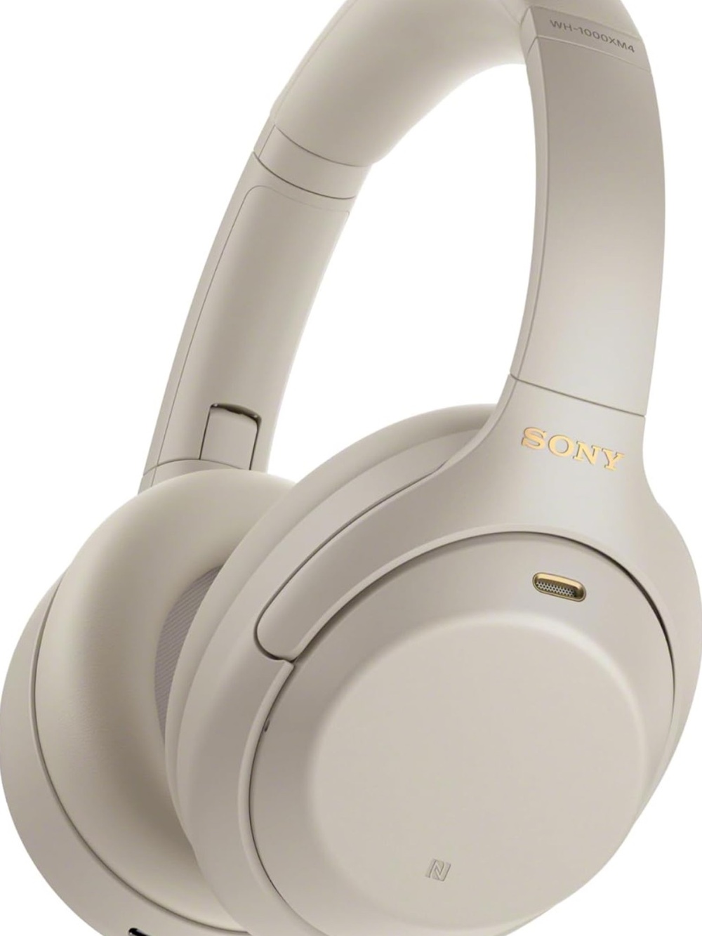 Sony Over-Ear Wireless Headphones — Cream with Gold Accents